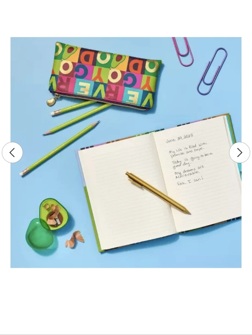 Tabitha Brown Very Good Zippered Pouch with Avocado Pull